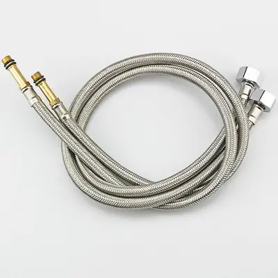 304 Stainless Steel Braided Water Inlet Hose, 4-Point Single-Head Faucet