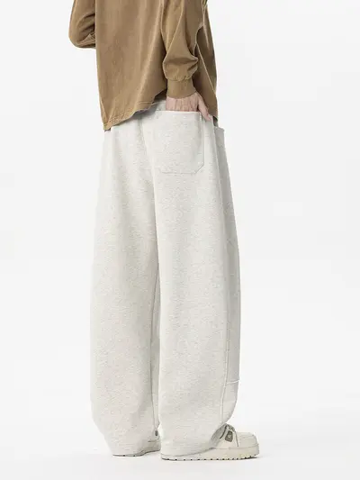 Men's Wide-Leg Plus Size Casual Trousers, Spring Autumn