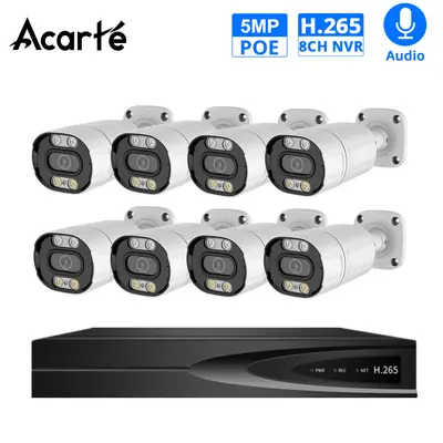 Acarte 5mp Tam Renkli POE Kamera CCTV - 5 Milyon Tam Renkli Güvenlik Kamerası Seti