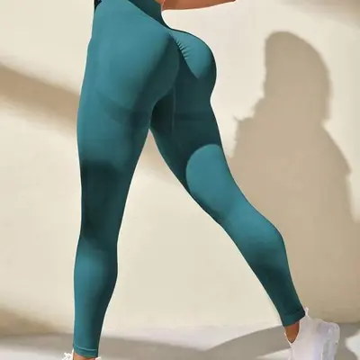 Dikişsiz yoga taytı, yüksek bel, kalça kaldırıcı
