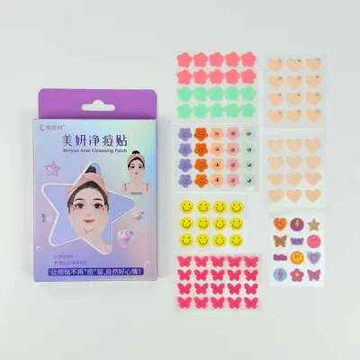 Acne patches, hydrocolloid, multicolor, concealing formula