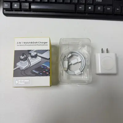 23W Üç İn Bir Şarj Cihazı Akıllı Saat Kablosuz Şarj Apple Watch PD Telefon Hızlı Şarj Başlığı - 9