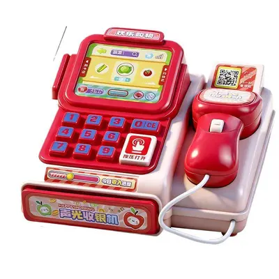 Işıklı ve sesli çocuk oyuncak kasa makinesi, rol yapma oyunu - 6