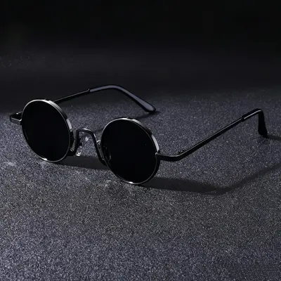 French Retro Small Round Frame Sunglasses, UV Protection, Unisex - 6