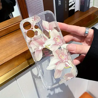 Apple iPhone 15 Pro Max uyumlu şeffaf uzay desenli telefon kılıfı