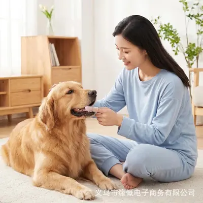 Evcil hayvan parmak diş fırçası, silikon, köpek ve kedi için