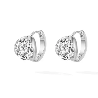 Yüksek kaliteli Moissanite klipsli kadın küpesi, asılı tasarım