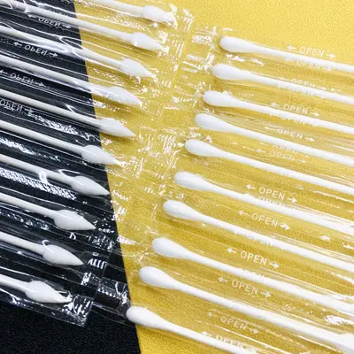 Disposable Cosmetic Cotton Swabs, Individually Packed, Double-Tipped