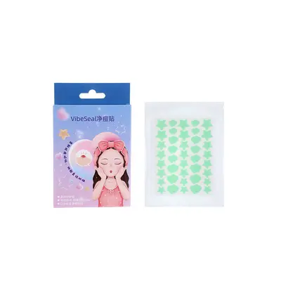 Hydrocolloid Acne Patch with Cartoon Star Design and Essential Oil - 11