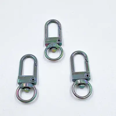 UV-Plated Colored Spring Key Ring Clasp, DIY Jewelry Accessory - 12