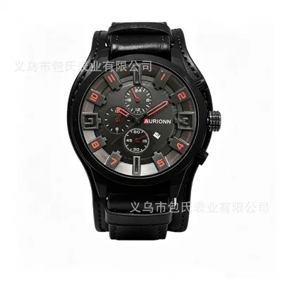 2026 Neues Modell Grenzüberschreitender Bestseller Vintage Herrenleder-Armbanduhr mit großem Zifferblatt Tiktok Special Forces Style Quarzuhr