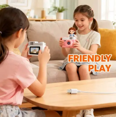Mädchen-Rollenspielspielzeug, Mini-Taschenkamera mit Foto- und Videofunktion