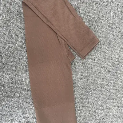 Gerippte Yoga-Leggings hohe Taille, nahtlos