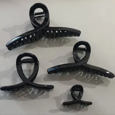 Yüksek Kaliteli PC Parlak Tutacaklı Basit Saç Tokası Kadın Arka Kafa Topuz Saç Tutuşturucusu Büyük Boy Köpekbalığı Klipsi DIY Taban Klipsi - 5