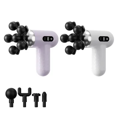Mini-Massagepistole mit 6 Aufsätzen, Hochfrequenz-Muskelmassagegerät - 8
