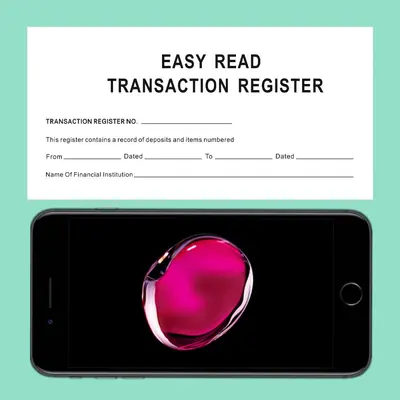 Cross-border e-commerce best-selling checkbook bank check account CHECKBOOK REGIST...ready stock