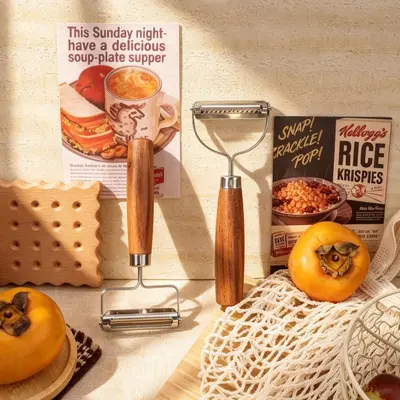 Xiangsi Wood Stainless Steel Peeler Grater Fruit Potato Vegetable Paring Knife Practical Kitchen Tool Gourd Scraper