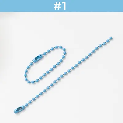 Macaron Colour Metal Bead Chain 2.4 mm for DIY Key Tags - 7