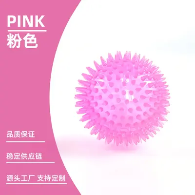 Spiky Squeaky Dog Ball, Chew-Resistant, Teeth Cleaning for Large Dogs - 7