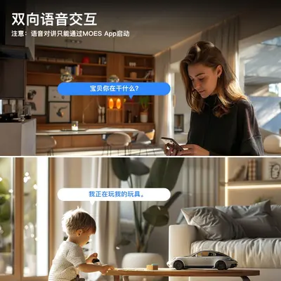 WiFi6 Tuya Smart-Kamera 4 Megapixel App-Fernsteuerung Dual-Objektiv Dome Indoor-Monitor