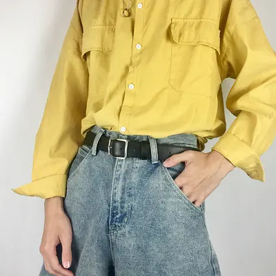 Neuer schlicht Ledergürtel für Herren, trendiger vielseitiger Persönlichkeits-Taillengürtel für Damen, koreanischer Stil Student Mode Fabrik Großhandel.