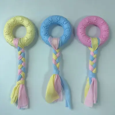 TPR Donut Chew Toy for Dogs, Teething and Dental Cleaning - 4