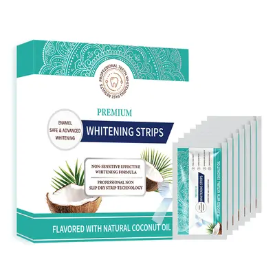 Coconut Flavor Teeth Whitening Strips, Gentle Formula - 6
