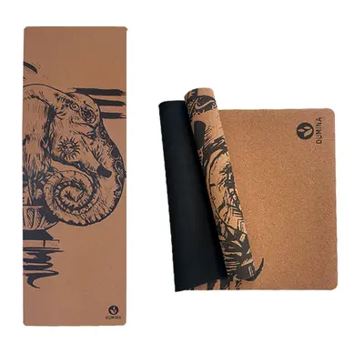 Cork Printed Natural Rubber Non-Slip Yoga Mat - 8