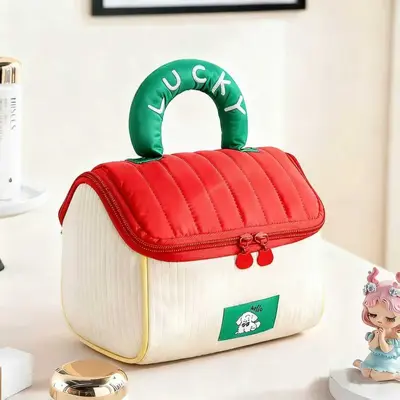 Cute Home Cosmetic Bag Soft Portable Storage Bag Cartoon Portable Storage Bag Large Capacity Thickened Toiletry Bag - 10