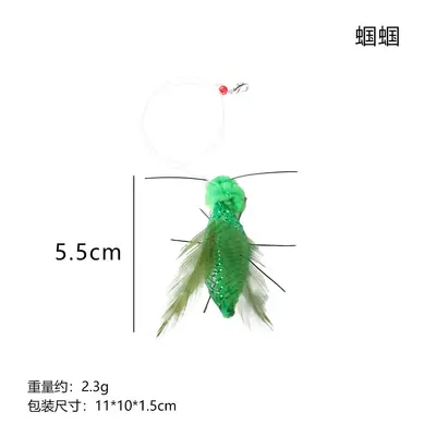 Z亚马逊新款猫猫玩具逗猫棒替换多样性小飞虫替换头宠物猫咪用品 - 8