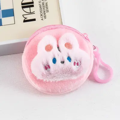 Sevimli hayvan figürlü peluş bozuk para cüzdanı, mini - 9