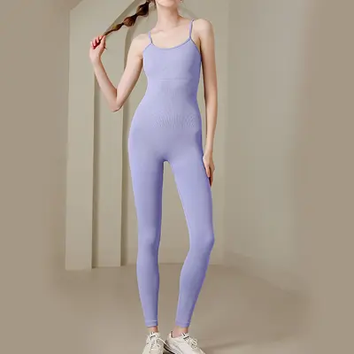 Halter backless sports bra, one-piece yoga set - 8