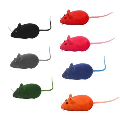 Simulated Rubber Flocked Mouse Cat Toy with Sound - 3