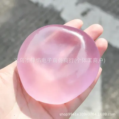 Coconut Oil Clear Squishy Stress Ball, Moldable Non-Rebound Toy - 9