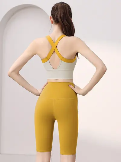 2026新款高级感运动套装女夏季瑜伽服跑步防震背心普拉提健身美背