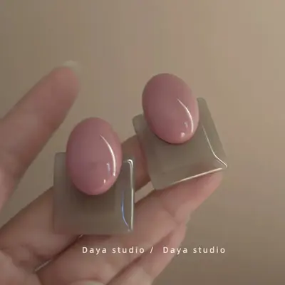 Mavi zirkon küpe, Fransız retro tarzı, kadın - 12