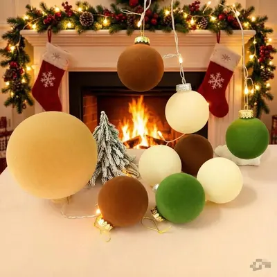 8 cm Christmas Tree Hanging Ball Ornament - 2
