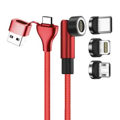 540 derece döner manyetik PD veri kablosu, 3'ü 1 arada, USB'den Type-C'ye - 13