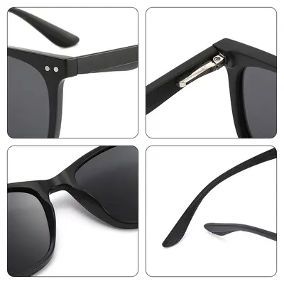 TR90 Polarized Square Unisex Sunglasses, UV400 Protection, Classic Design - 4