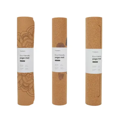 Naturkork-Gummi-Yogamatte, 4,5 mm, rutschfest, extra breit