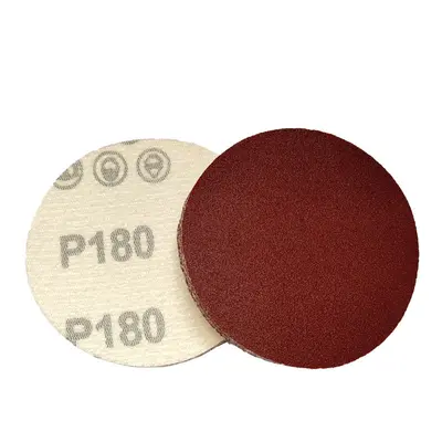 9-inch 10-Hole Red Sanding Disc, Flocked Backing, 225 mm