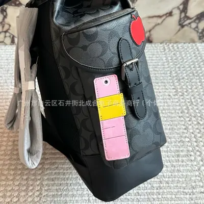 Large Capacity Men's Travel Backpack with Flip Cover and 3D Monogram - 4