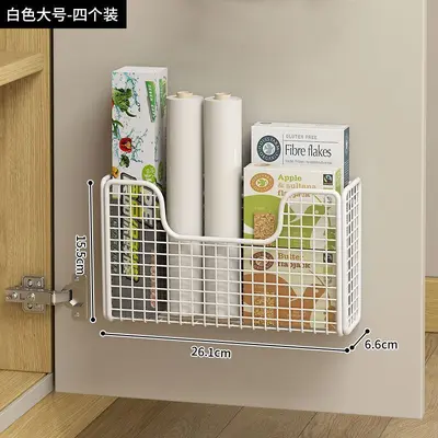 Kitchen cabinet door storage shelf adhesive no drilling - 9
