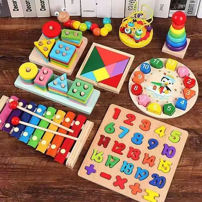 Frühpädagogische Lernspielzeuge für Kinder, Holzmusikspielzeuge für Babys, Orff-Musikinstrumente, Holzinstrumentenset, pädagogische Spielpuzzles. - 10