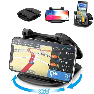 Grenzüberschreitende Auto-Handyhalter Großhandel Auto-Armaturenbrett-Handyhalter Kohlefaser-Silikon-Auto-Mittelkonsolen-Handyhalter - 8