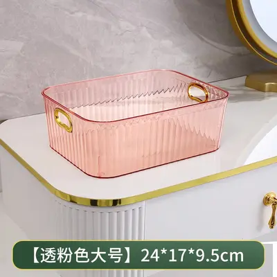Acrylic cosmetic storage box, transparent design - 9