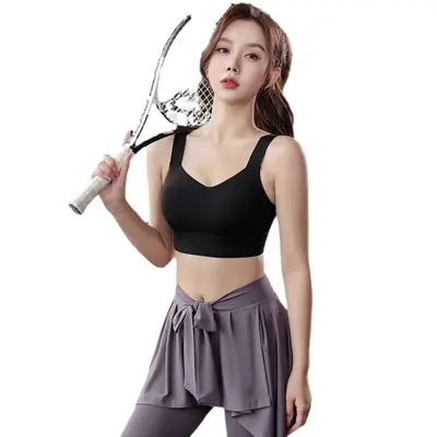 Cross-Strap Sports Bra, Large Size, Anti-Sagging, Impact-Resistant Back