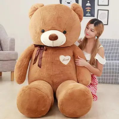 Büyük boy oyuncak ayı peluş oyuncak bebek uyku yastığı yatak panda bebek kucaklama ayı kız - 9