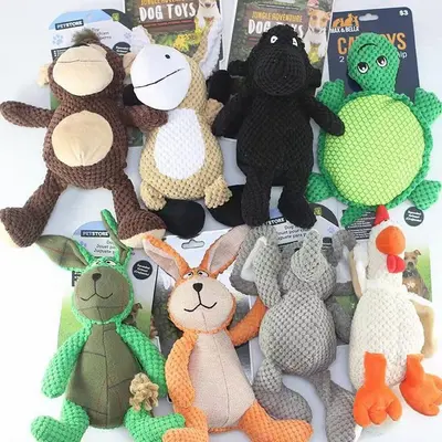 Plush Dog Squeaky Chew Toy