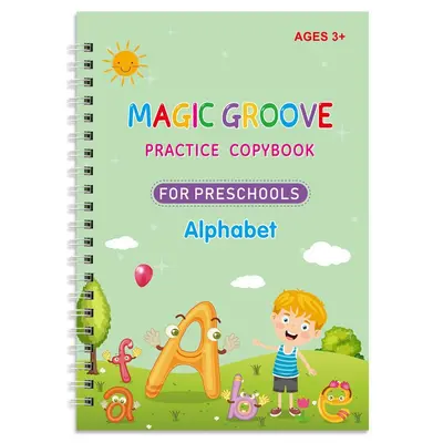 Children's English Grooved Handwriting Practice Copybook, Magic Practice Book - 10